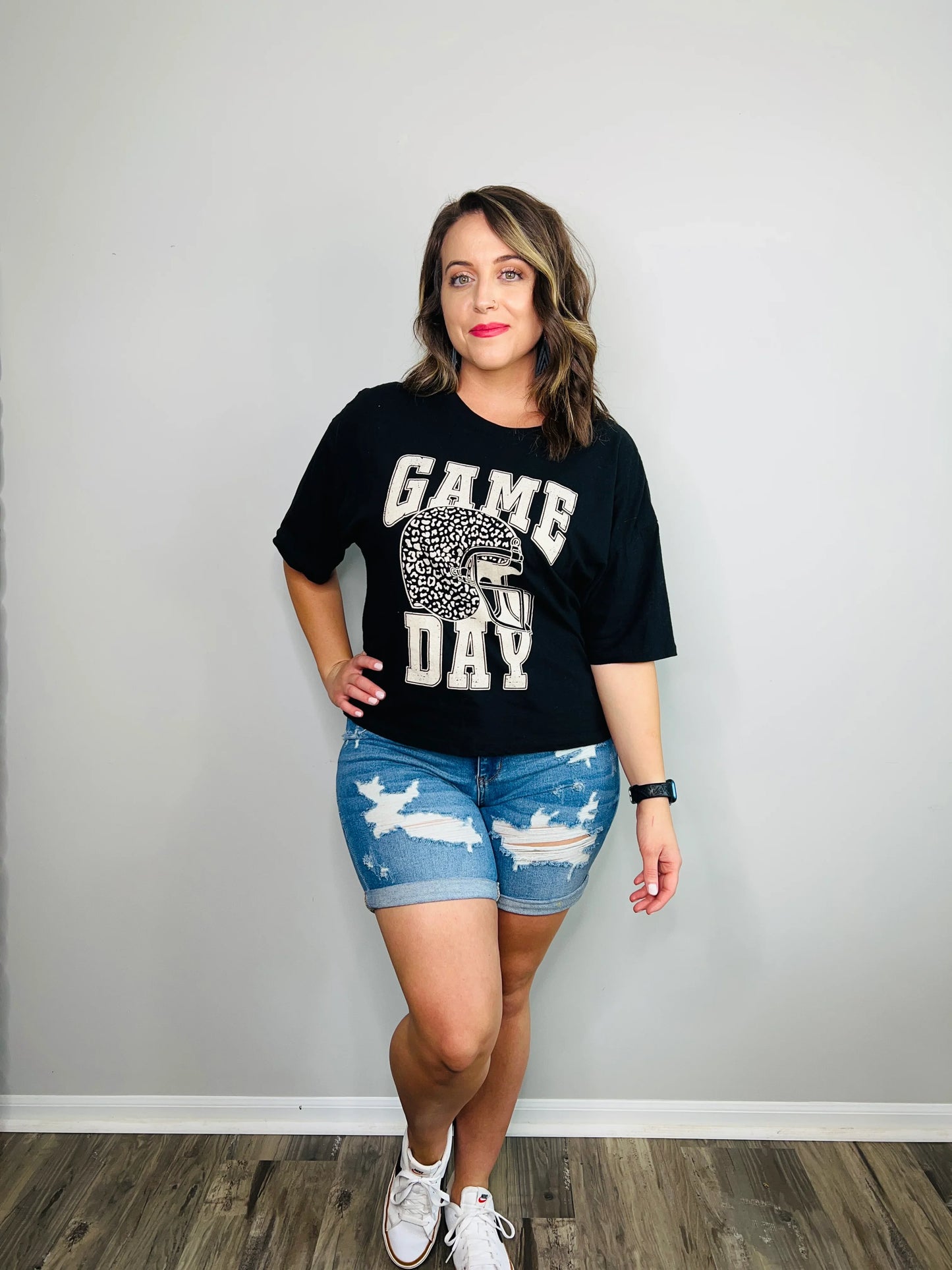 Game Day Leopard Graphic Tee