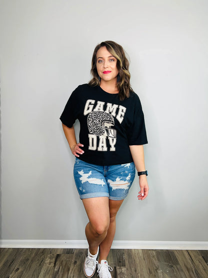 Game Day Leopard Graphic Tee